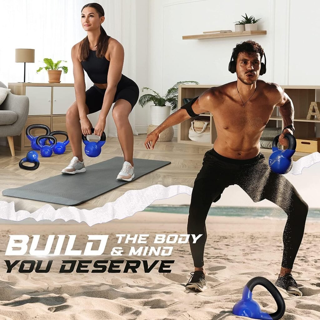Woman working out at home with iron dumbbells – strength training for women, home fitness, and muscle toning